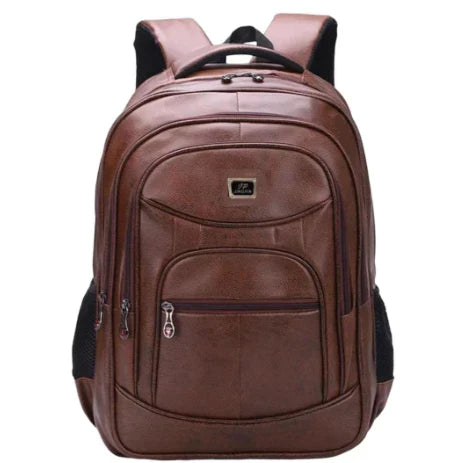 Mochila Masculina Unissex Grande de Couro