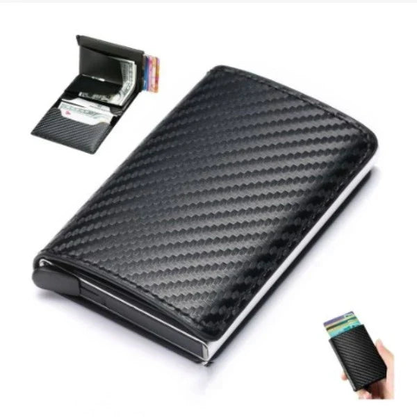 Carteira Masculina em Fibra de Carbono Porta-Cartões