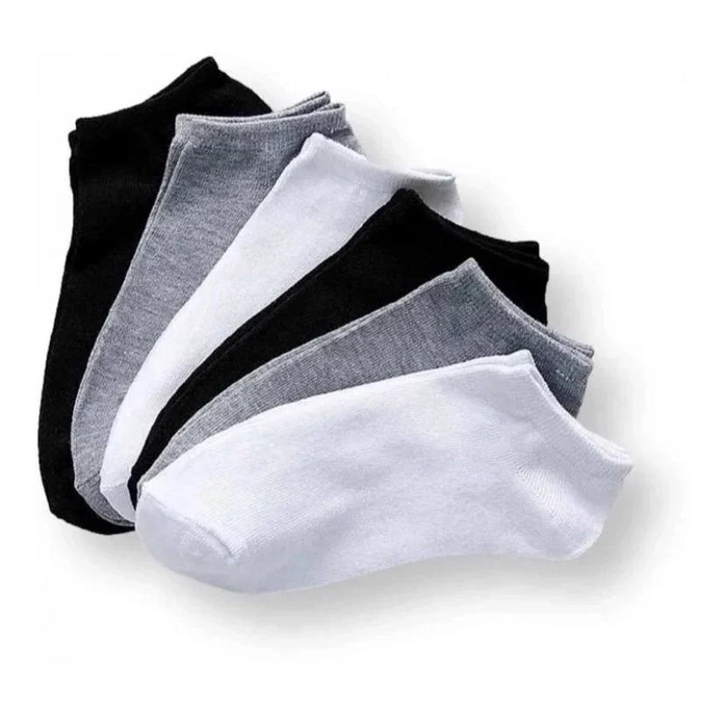 Kit com 12 Meias Soquete Unissex Cano Curto