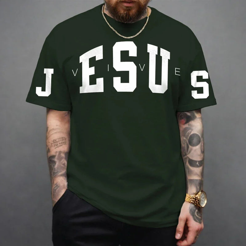 Camiseta Jesus Oversized Streetwear Masculina Feminina camisa 100% Algodão
