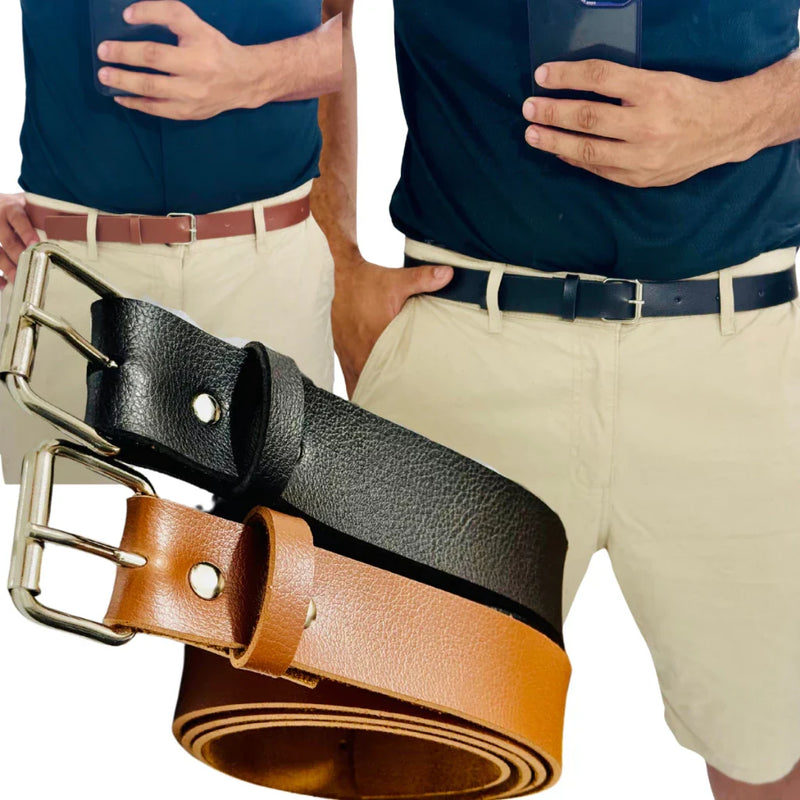 Cinto masculino plus size social basico em couro